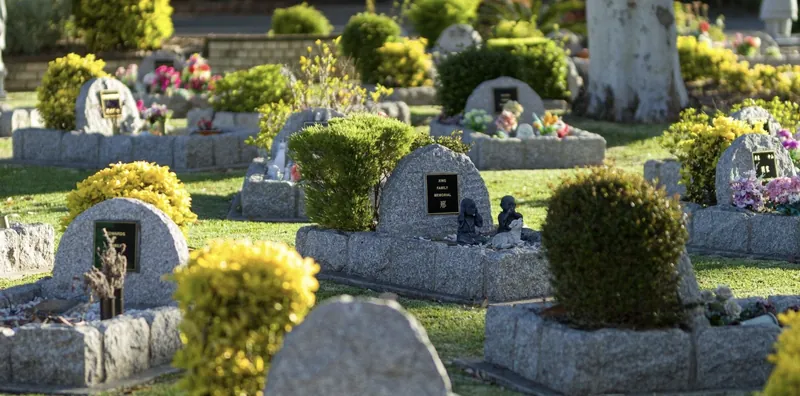 Interment at a cemetery