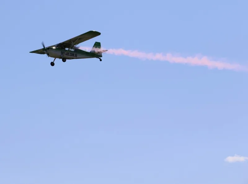 Aerial scattering from a plane