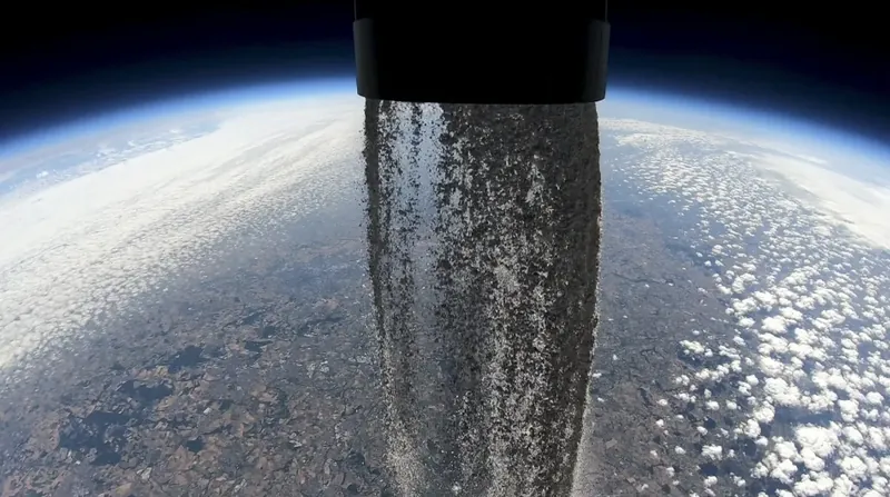 Launched into space