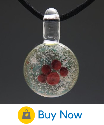 Glass Pet Portrait Pendant with Cremation Ash | Custom Memorial Artwork