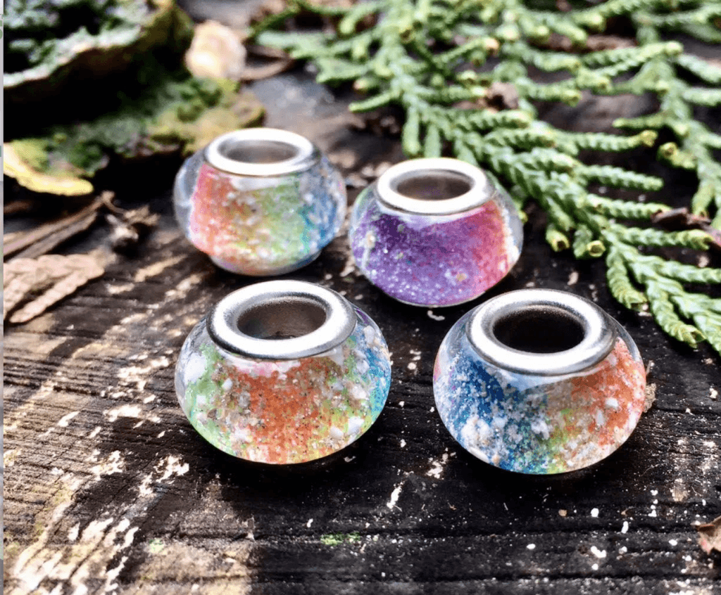 RAINBOW BEADS WITH INFUSED CREMATION ASH