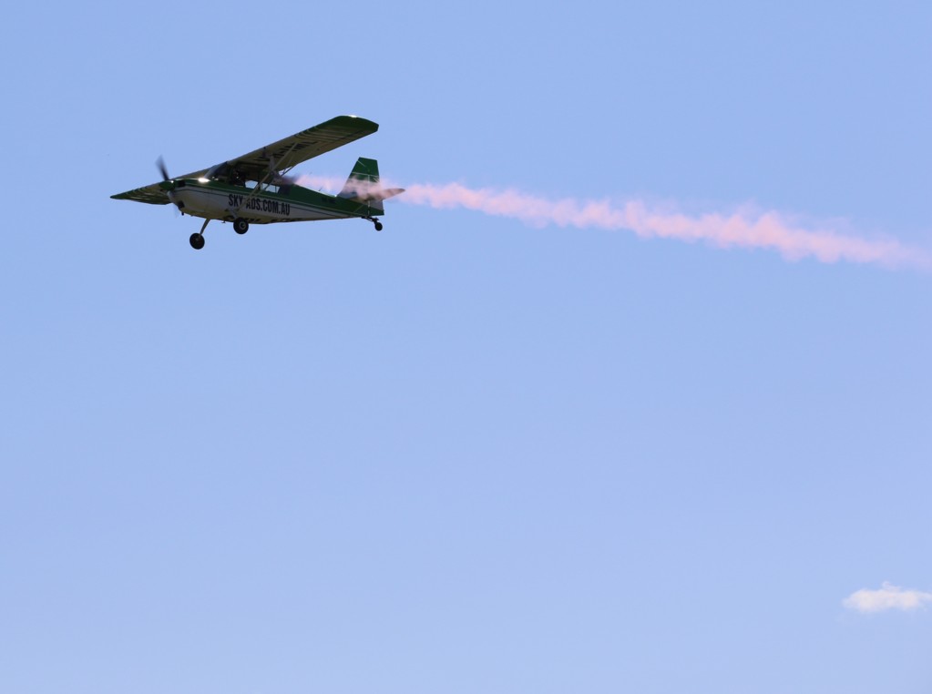 Aerial scattering from a plane